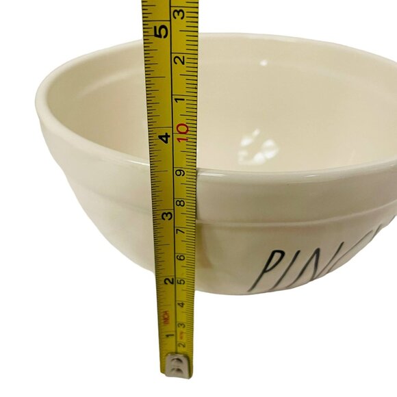 Rae Dunn Artisan Collection "Pinch" Mixing Bowl 6" Diameter White Ceramic - Picture 3 of 6